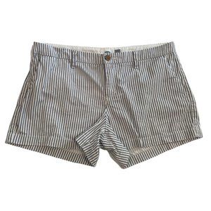 Old Navy 100% Cotton Shorts Stripe Blue White Size 10